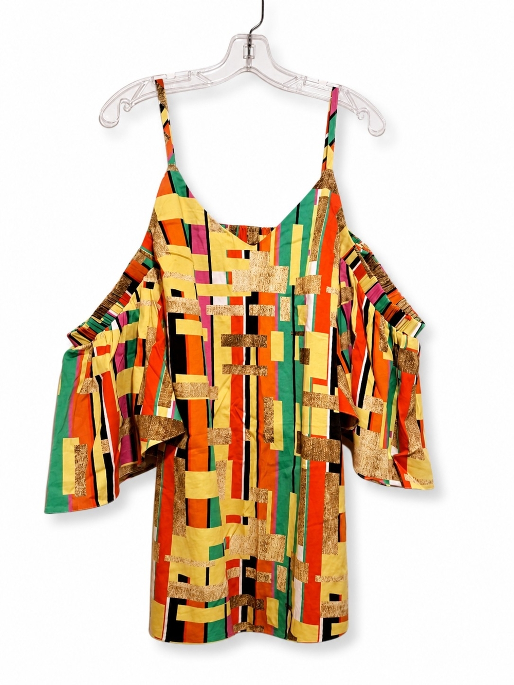 ASOS Multi-Color Striped Cold-Shoulder Dress - Picture 5 of 7